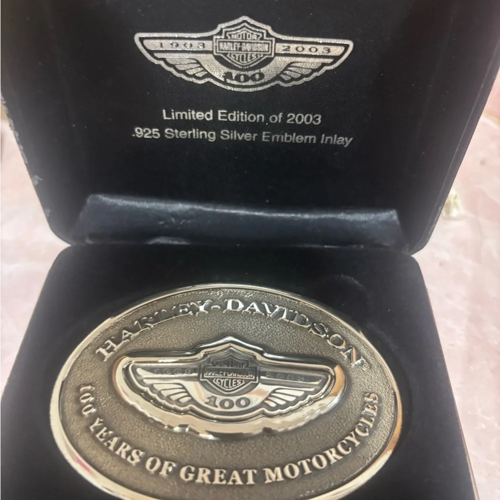 Harley-Davidson Silver and Black Limited Edition Belt Buckle